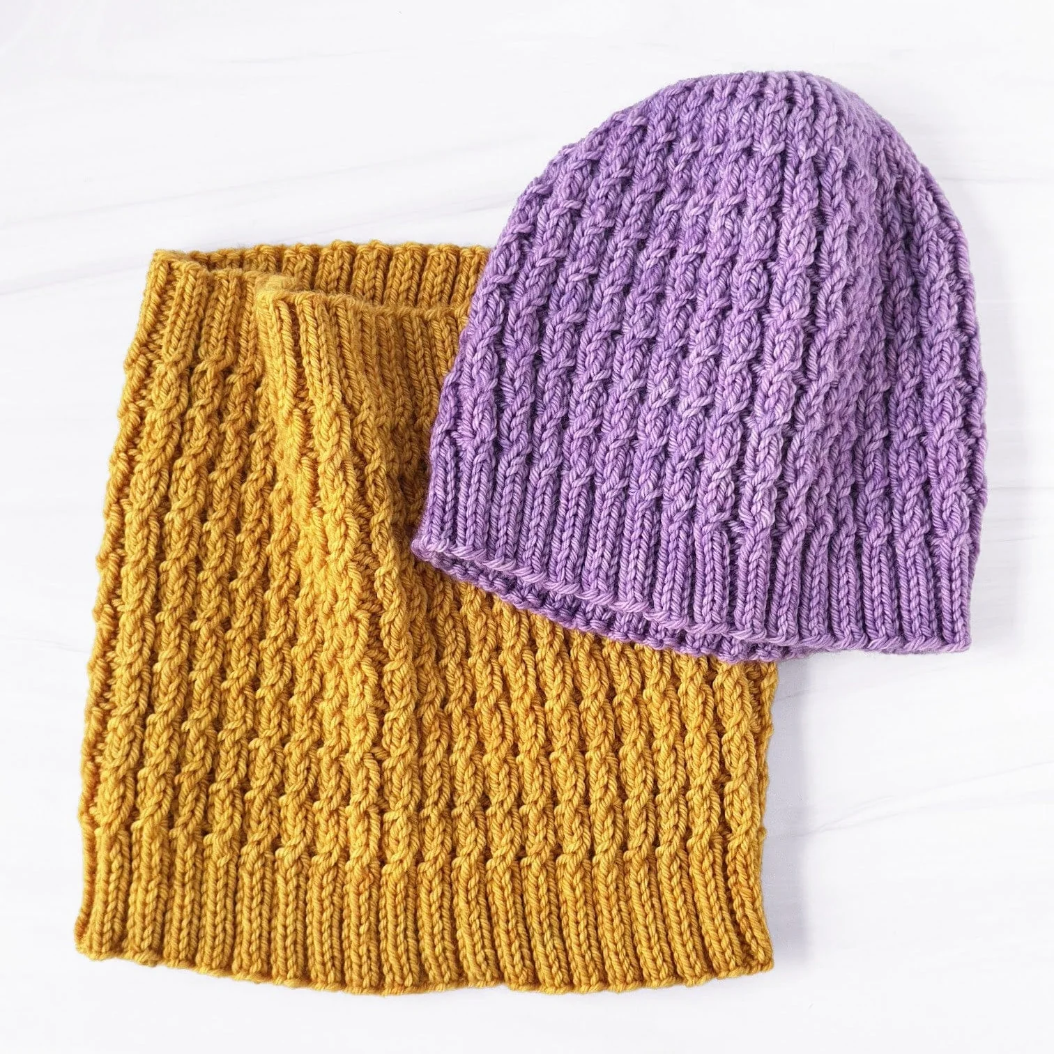 Baby Cable Hat and Cowl Pattern